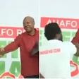 Watch emotional moment as Pres. Mahama grants man's wish to shake his hand in Goaso (video)