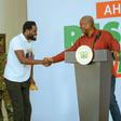 Watch emotional moment as Pres. Mahama grants man's wish to shake his hand in Goaso (video)