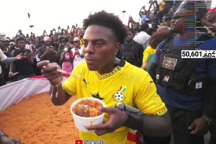 IShowSpeed’s dad chooses Nigerian jollof over Ghanaian jollof