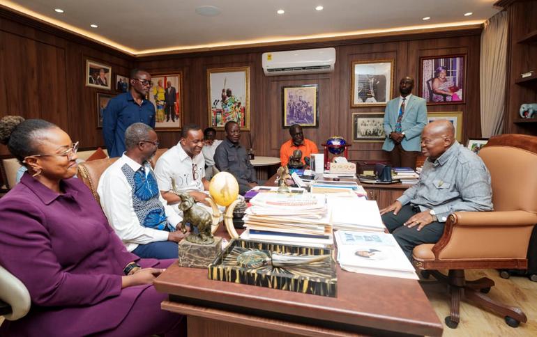 Chairman Wontumi, together with members of his campaign team, paid a courtesy call on the former President Nana Addo Dankwa Akufo-Addo