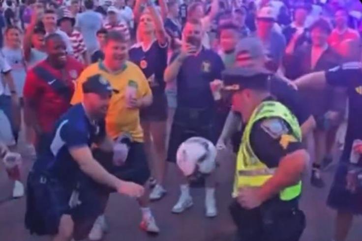 Watch: US police officer wows fans at 2026 FIFA World Cup in Boston