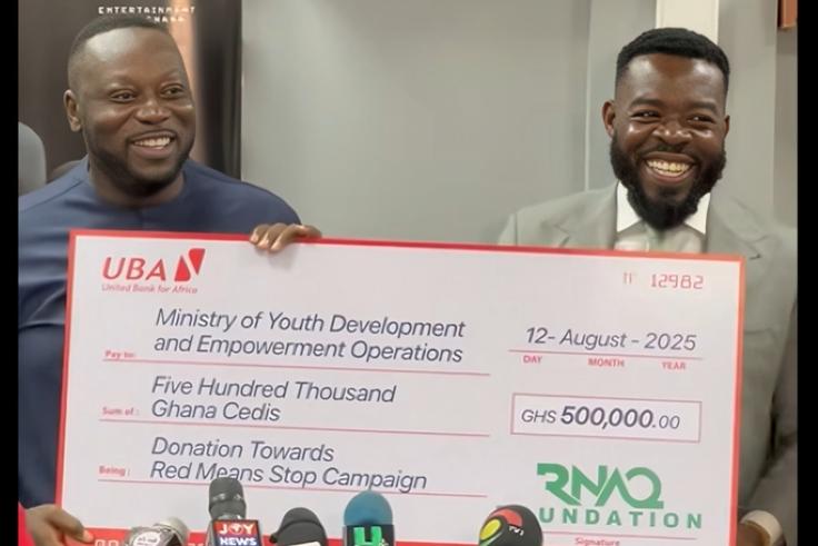 Richard Nii Armah-Quaye donates GHS500k to support “Red Means Stop” anti-drug campaign