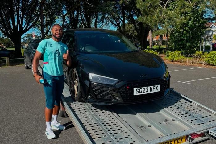 Antoine Semenyo's $220,000 Audi R8 delivered to him in January 2025 by the Premier Vehicle Group