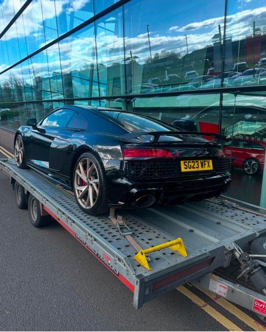 Antoine Semenyo's $220,000 Audi R8 delivered to him in January 2025 by the Premier Vehicle Group