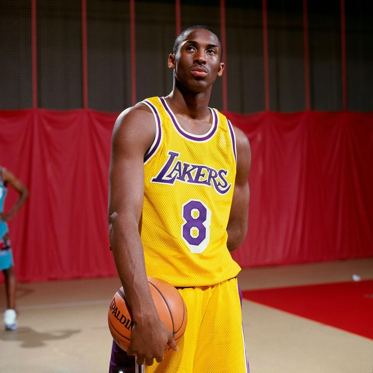 The jersey worn by Kobe Bryant during his rookie Los Angeles Lakers season in 1996-97 sold for a record price at auction. Scott Cunningham/NBAE/Getty Images