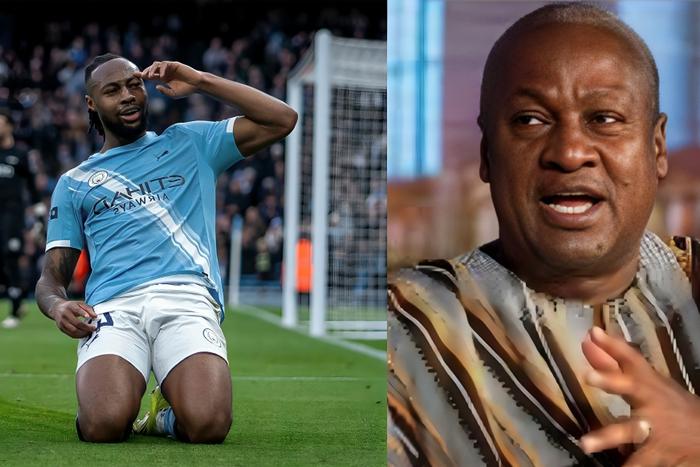 Semenyo left, President John Mahama right