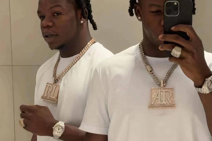 A photo of Ghanaian twins Jamal and Kamal Abubakari, popularly known as “Arrangement” and “Lancaster”