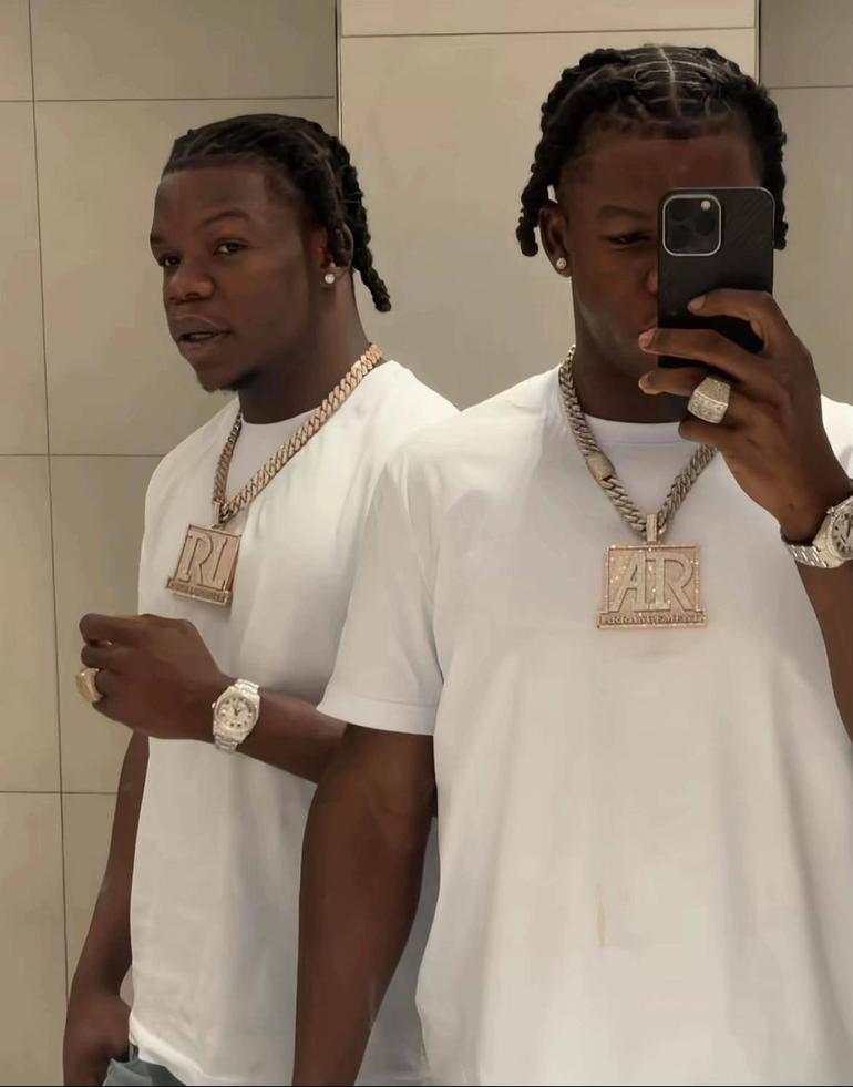 A photo of Ghanaian twins Jamal and Kamal Abubakari, popularly known as “Arrangement” and “Lancaster”