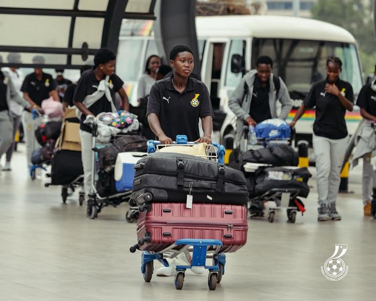 Black Princesses depart Ghana for WAFU B U17 Girls Cup in Cote d’Ivoire | Photo via GFA