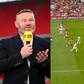 Wayne Rooney speaking on BBC Sport and an image of the controversial offside goal.