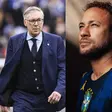 Brazil coach Carlo Ancelotti  and Neymar