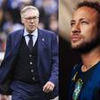 Brazil coach Carlo Ancelotti  and Neymar