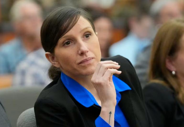 Richins is seen here during a hearing in August 2024 in Park City, Utah. Rick Bowmer/AP