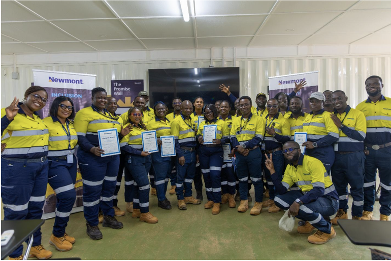 Newmont Drives its Inclusion and Diversity Agenda as Ahafo North Graduates its First Female Dozer Operators
