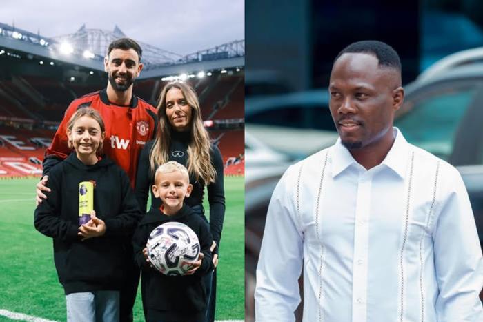 The family of Bruno Fernandes (left) and Agyemang Badu (right)