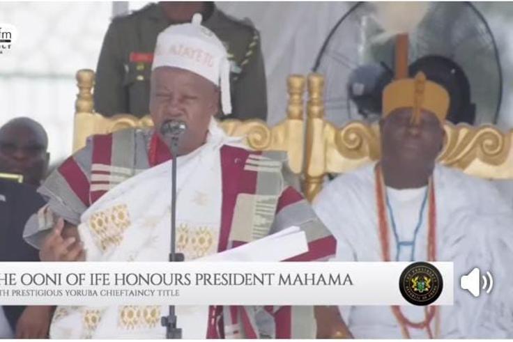 Mahama calls for stronger ECOWAS–Sahel ties after receiving Yoruba Chieftaincy Title