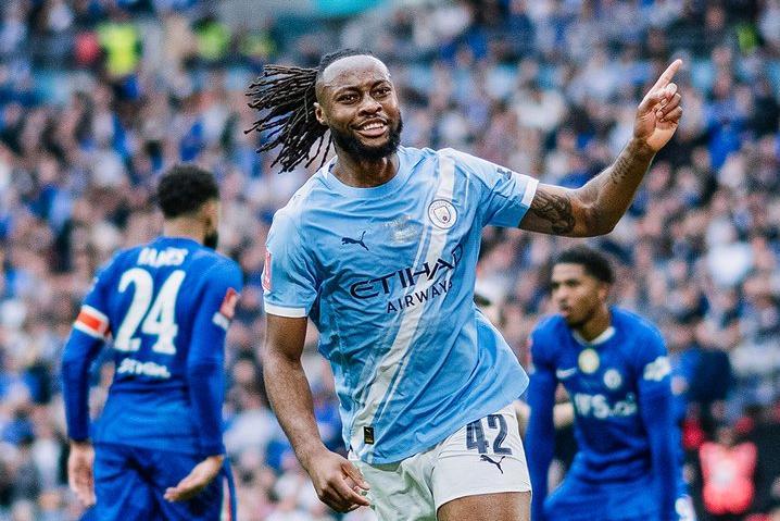 Antoine Semenyo celebrating after scoring