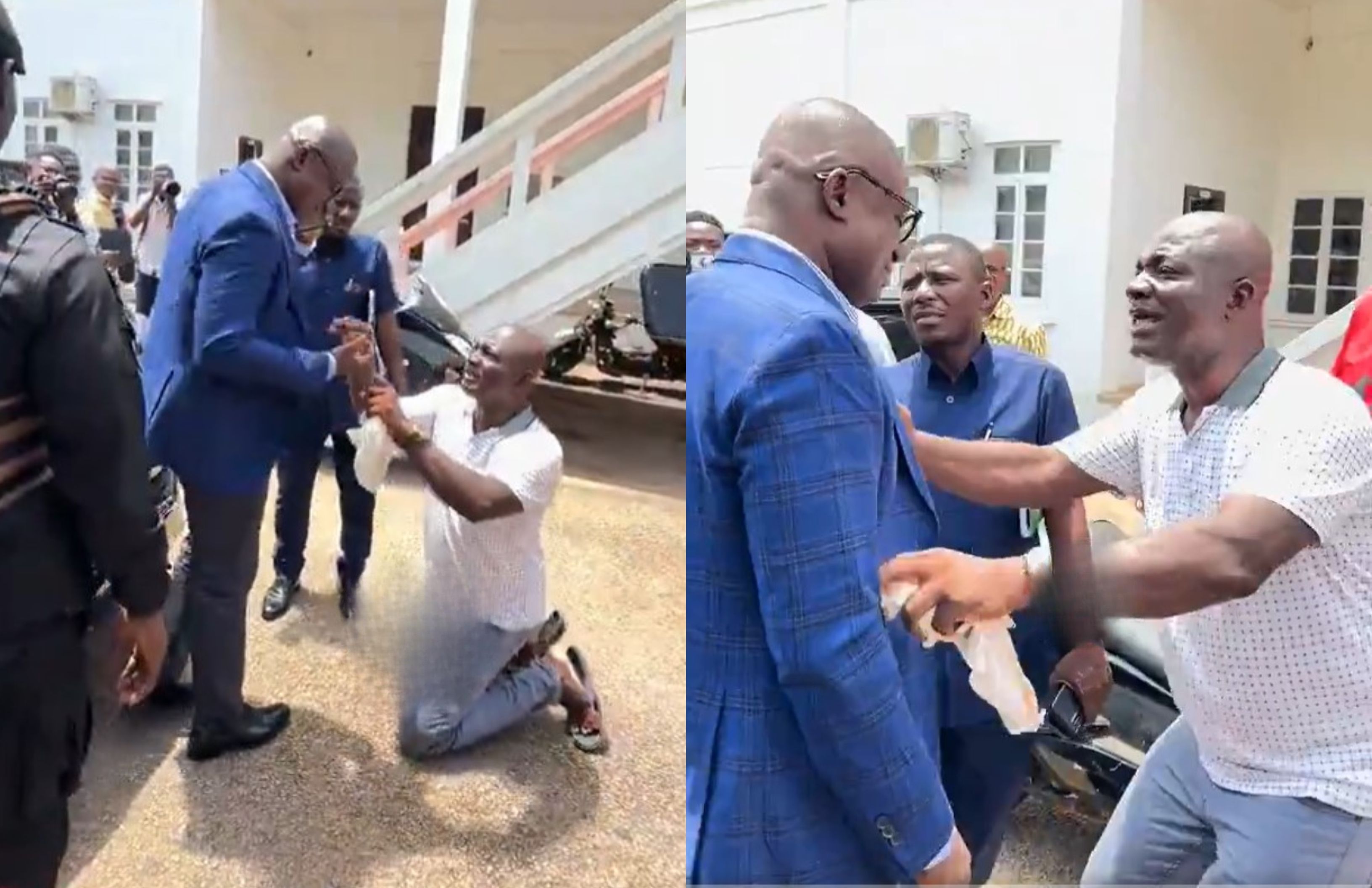 Appiah Stadium kneels, begs Jinapor to resolve dumsor in Ashanti Region (video)