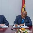 Foreign Affairs Minister, Samuel Okudzeto Ablakwa (right) signing the agreement with Dutch Minister for Justice and Security, David Van Weel (left) during his official visit to Ghana.