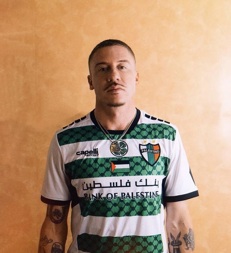 Macklemore performed Hind’s Hall alongside imagery relating to Gaza and used the stage to express support for Palestinians.