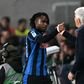 Atalanta manager Gian Piero Gasperini and Ademola Lookman