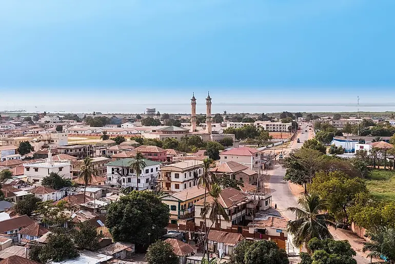 The City of Banjul serves as the commercial, educational, and transportation hub of The Gambia. Image credit: WorldAtlas.com