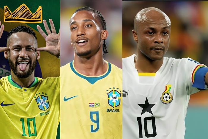 Neymar, Joao Pedro and Andre Ayew