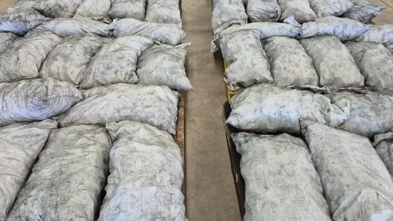 Australian authorities seized 320kg of methamphetamine hidden in a charcoal shipment from Ghana. Australian Federal Police/Australian Border Force
