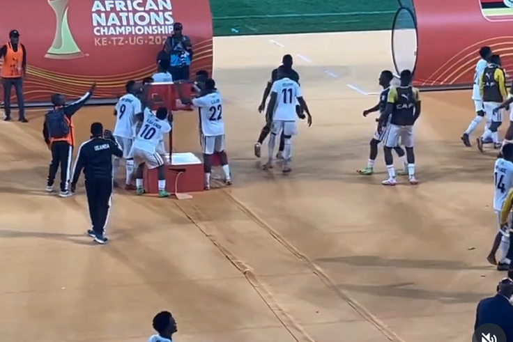 Ugandan players kiss VAR machine after dramatic CHAN qualification (Video)