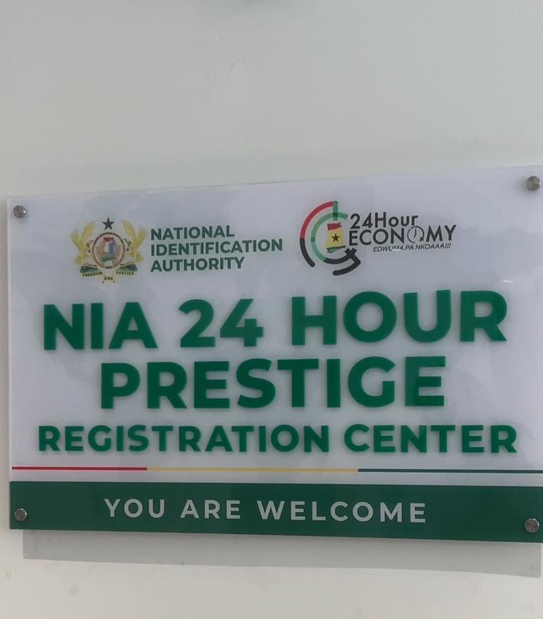 At the 24-Hour Economy Prestige Registration Centre, first-time registration and card renewal each cost GH¢610, while card replacement is GH¢720.