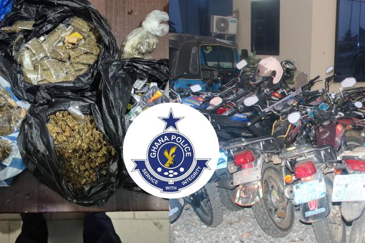 Police seizes 45 motorbikes, arrest 33 suspects in Kasoa Anti-crime swoop operations