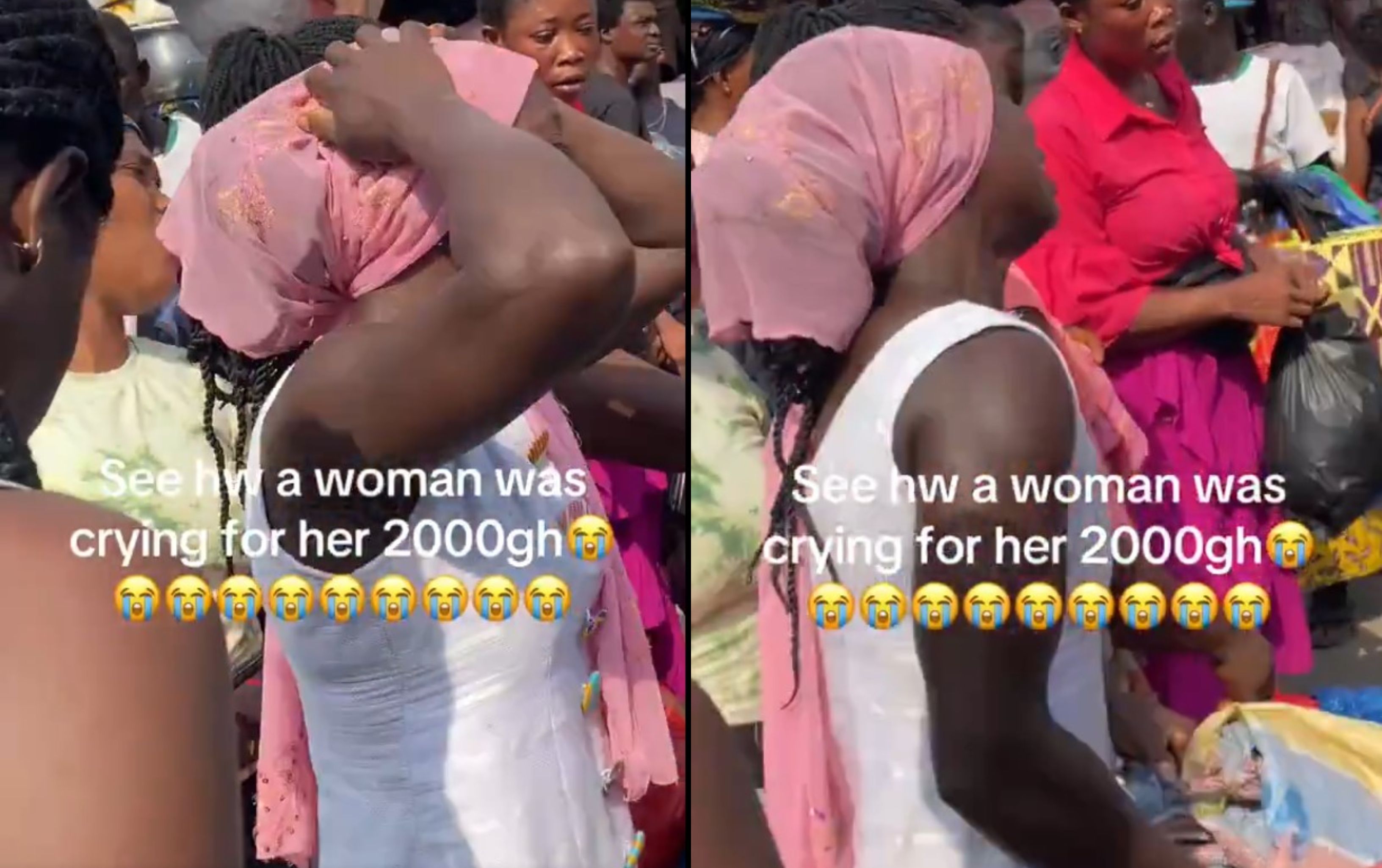 Elderly woman cries bitterly as thieves snatch her ?2,000 at Kantamanto (video)