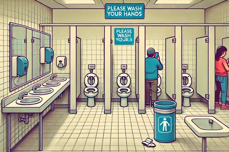 10 things you should never do in a public washroom