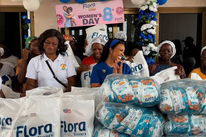 Flora Kids Baby Diapers and Serwaa Amihere spread love at Tema General Hospital on International Women’s Day