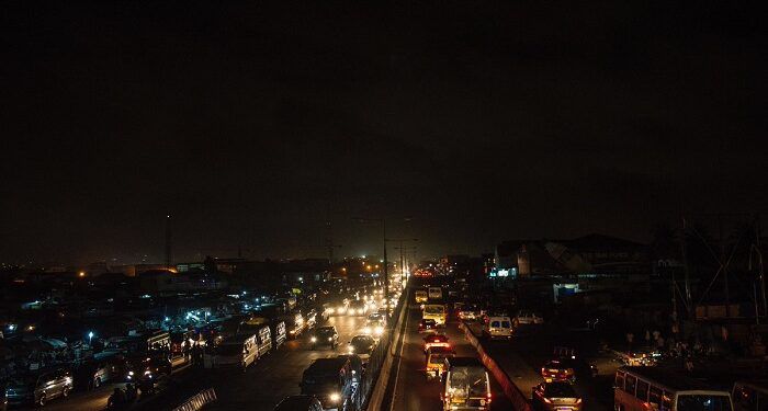 A community in Accra during intermittent power outages, popularly known as “dumsor”. Image via abcnewsgh.com