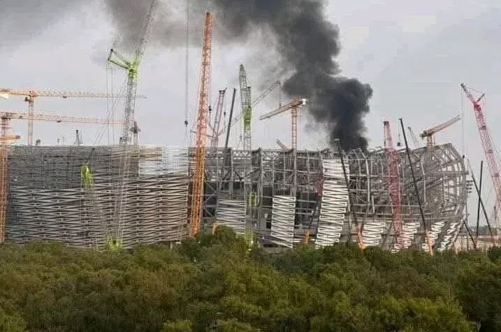 Fire ravages AFCON stadium, destroys newly installed seats in 3-hour battle