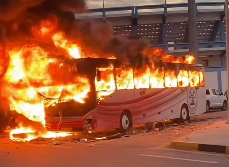 9 Dead including police officer in Libyan derby chaos with team bus set on fire