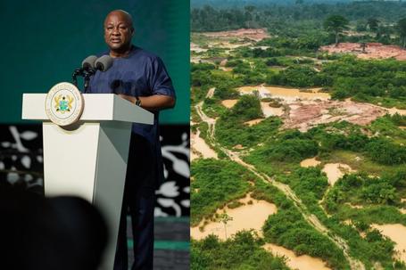 President Mahama speaking at the event