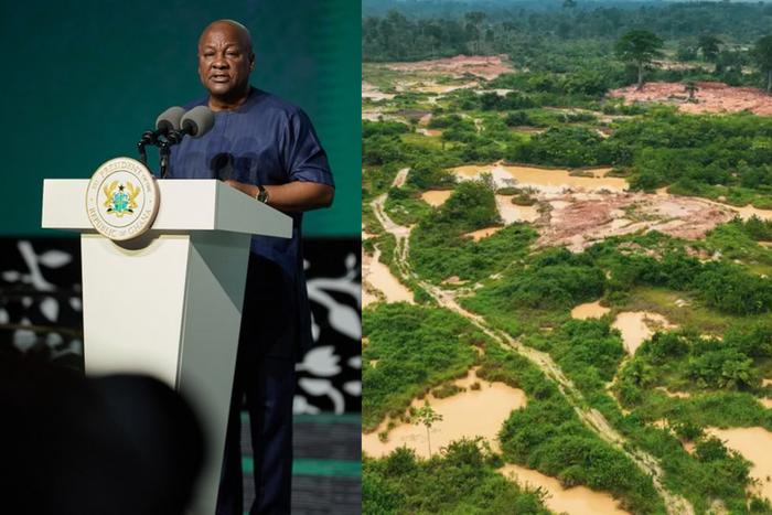 President Mahama speaking at the event