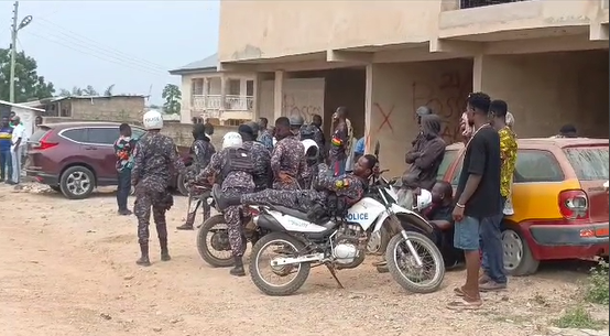 Kasoa: Over 150 residents clash with landguards, Police during forced eviction