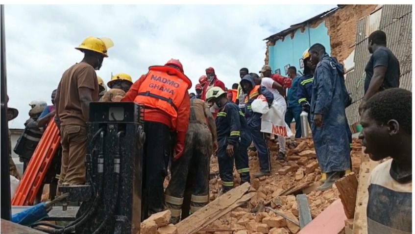 Old woman dies, one still missing in Cape Coast building collapse