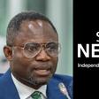 Health Minister, Kwabena Mintah Akandoh (left) and South African news outlet (SABC) logo (right)