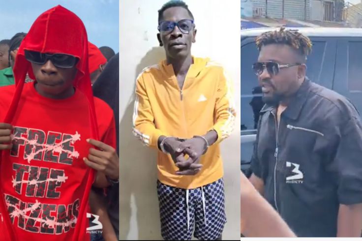 Bullet, MadeinGhana, Captan and others storm EOCO to support Shatta Wale