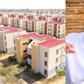 Image of the Saglemi housing project (left) and President Mahama (right)