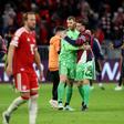 FC Bayern Munich vs. FC Arsenal, Soccer, Men s, Champions League, 2026–2027 Season, Matchday 3, Allianz Arena: Manuel Neuer of FC Bayern Munich makes a huge save just before the end