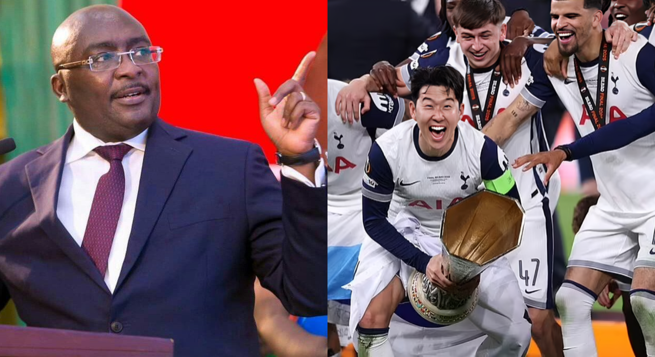 Bawumia celebrates Spurs’ Europa League win over Man United, fans await Nana Addo
