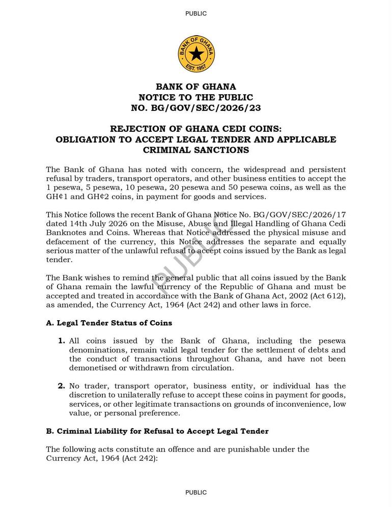 A notice issued on Wednesday, July 22, signed by its secretary, Aimee Vyda Quashie