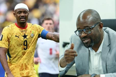Jordan Ayew (left) and GFA President (right)