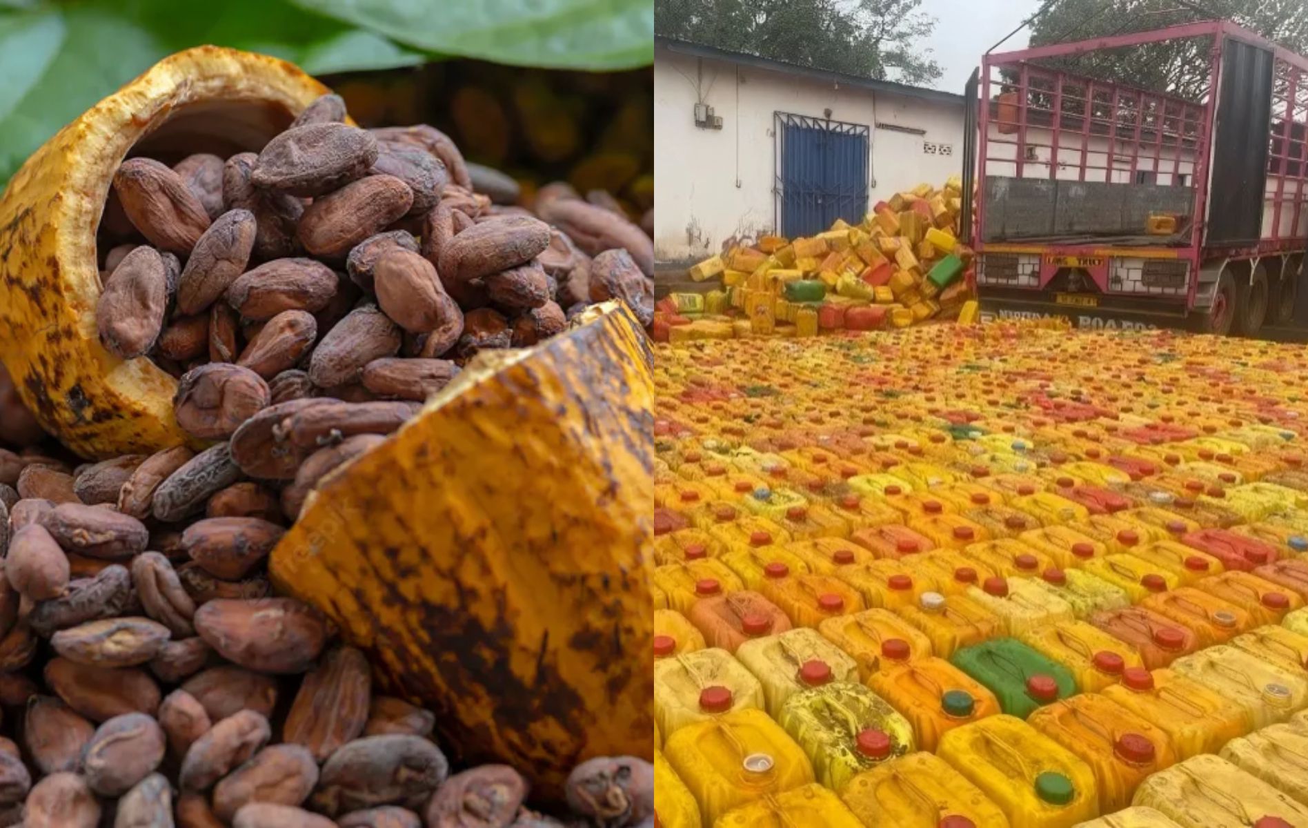 1,115 gallons of smuggled cocoa beans seized by Ghana Immigration at the border