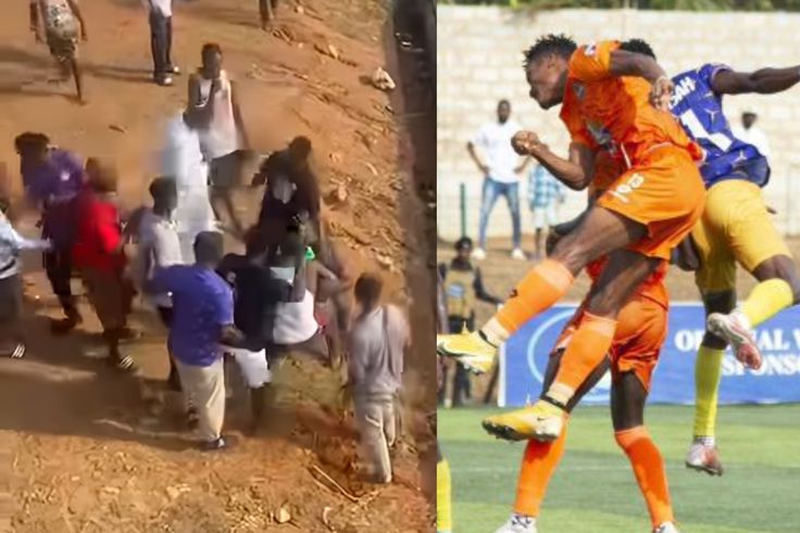 GPL: Vision FC and Nations FC supporters clash in heated brawl [Video]